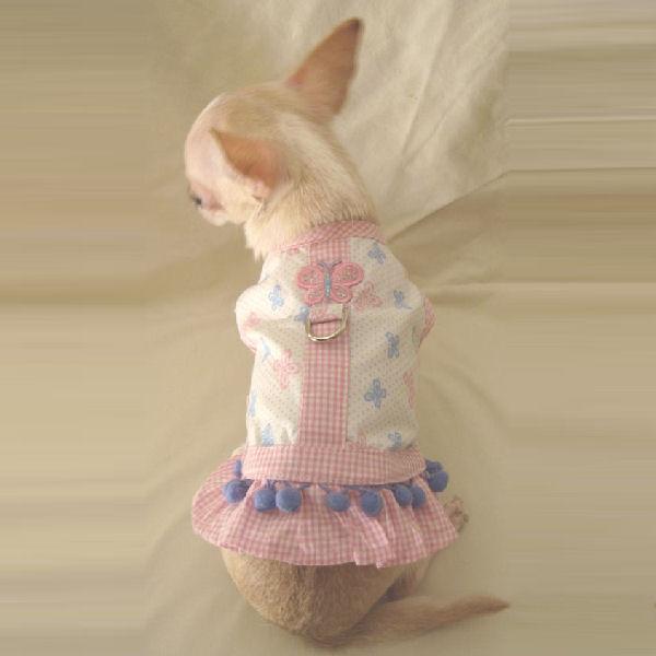 Brilliant Butterfly Ruffle Dog Harness Dress Set