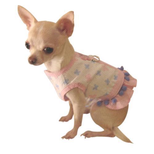 Brilliant Butterfly Ruffle Dog Harness Dress Set