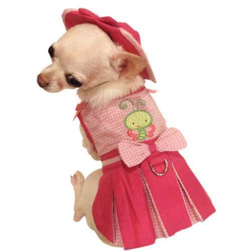 Butterfly Baby Dog Harness Dress Set