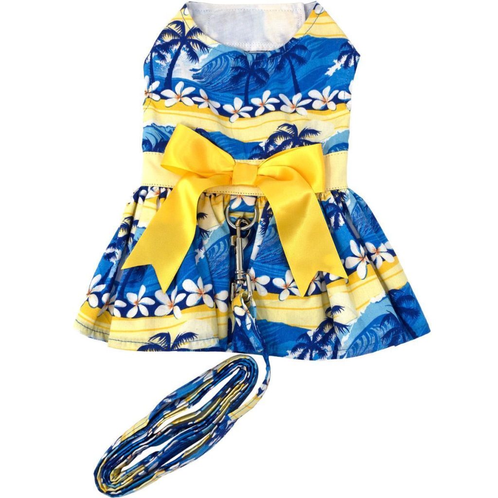 Catching Waves Dog Dress With Matching Leash