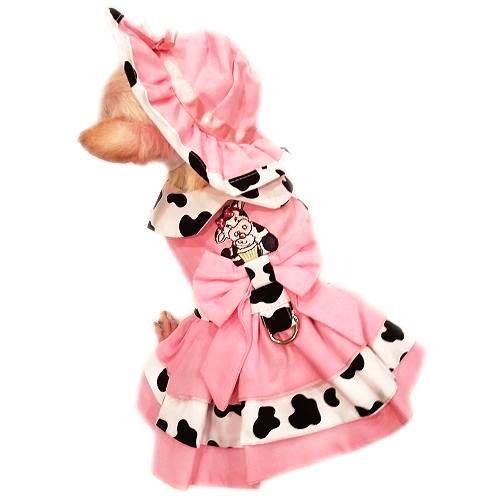 Cupcake Cowgirl Dog Harness Dress Set