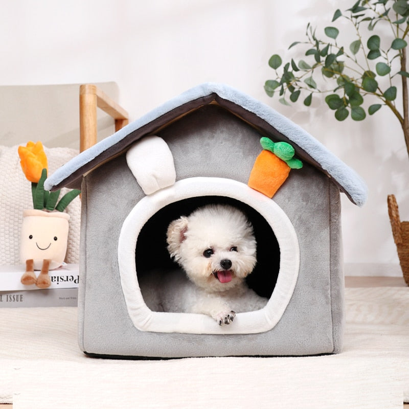 Foldable Carrot Decor Dog Cat House