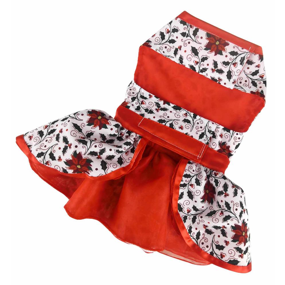 Holiday Dog Harness Dress Holly