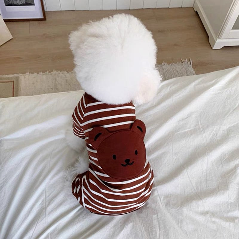 Rabbit&Bear Printed Striped Dog Jumpsuits