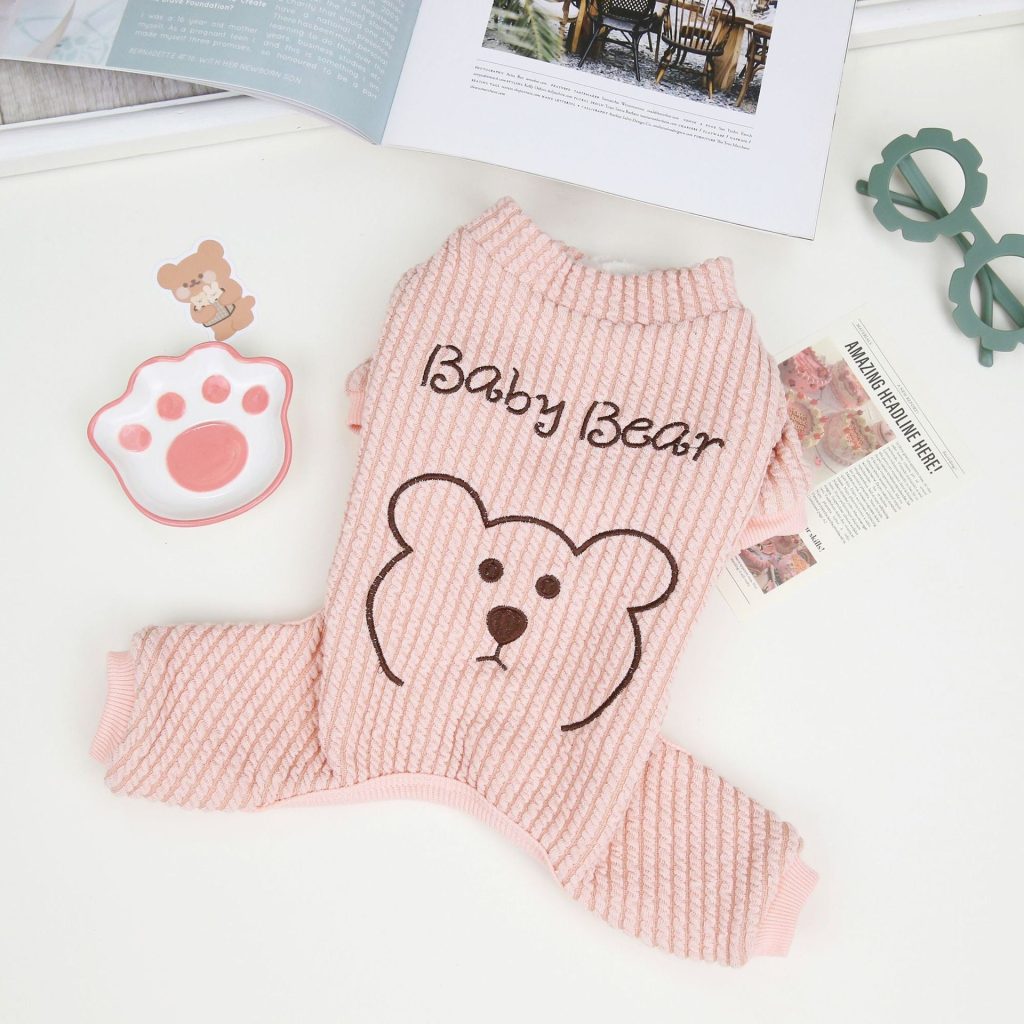 Warm Bear Printed Pet Jumpsuits Pajama