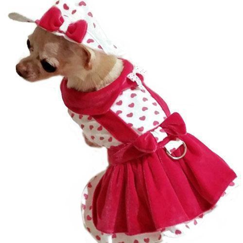 Lady Love Dog Harness Dress Set