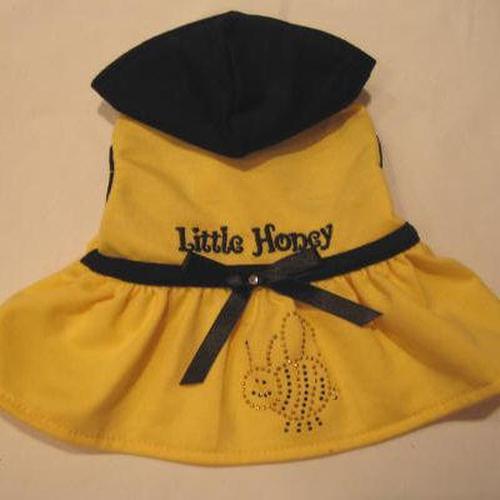 Little Honey Bee Hoodie Dog Dress