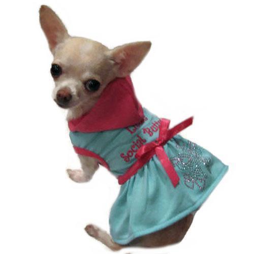 Little Social Butterfly Hoodie Dog Dress