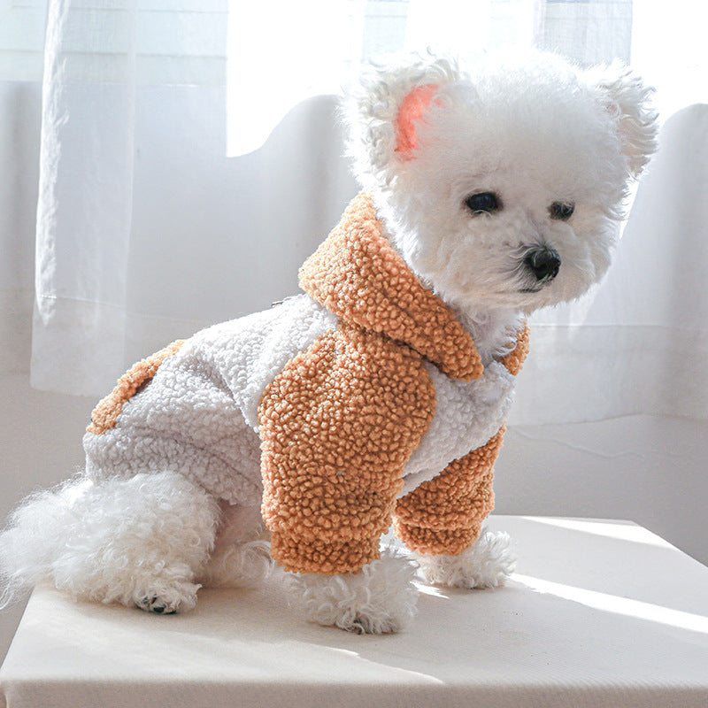 Warm Dog Cat Hoodie Coat With Hat