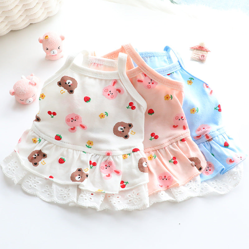 Bear&Rabbit Printed Dog Cat Dress