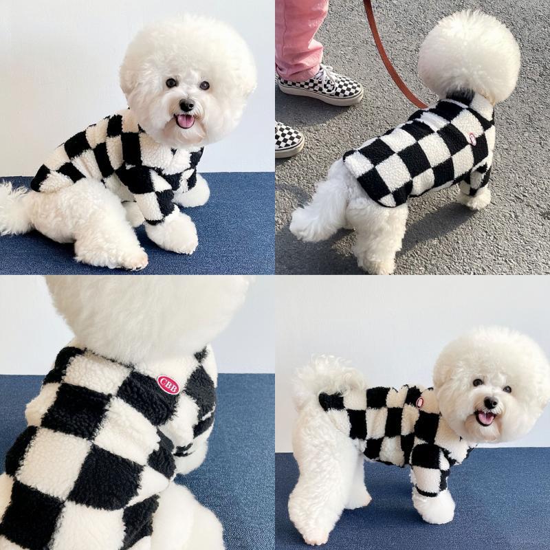 Plaid Pattern Dog Cat Sweater