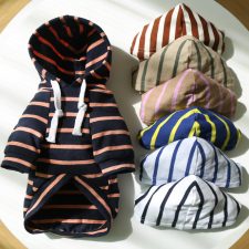 Casual Striped Dog Cat Hoodie