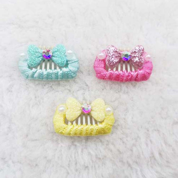 Sequined Bowknot Dog Cat Hair Clip 3pcs