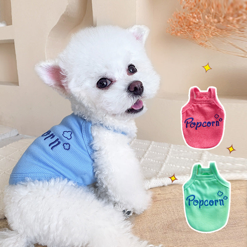 Popcorn Printed Puppy Vest