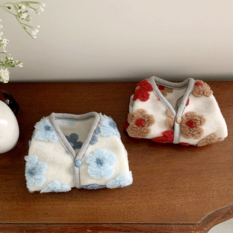 Embroidery Flower Warm Dog Cat Vest