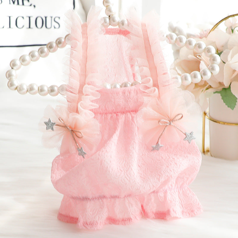 Star Decor Lace Puppy Dress