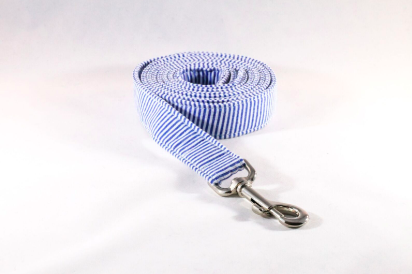 4 Foot Seersucker Preppy Dog Leash