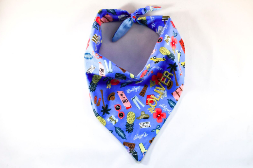 The Jet Setter Travel Pup Monogrammed Dog Bandana