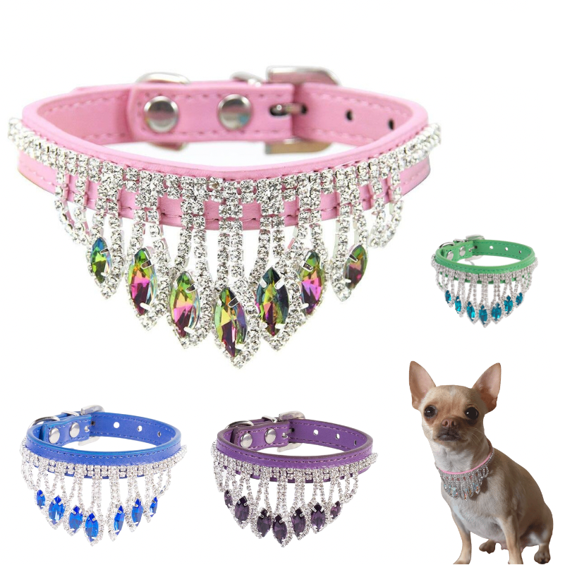 Rhinestone Necklace Dog Cat Collar