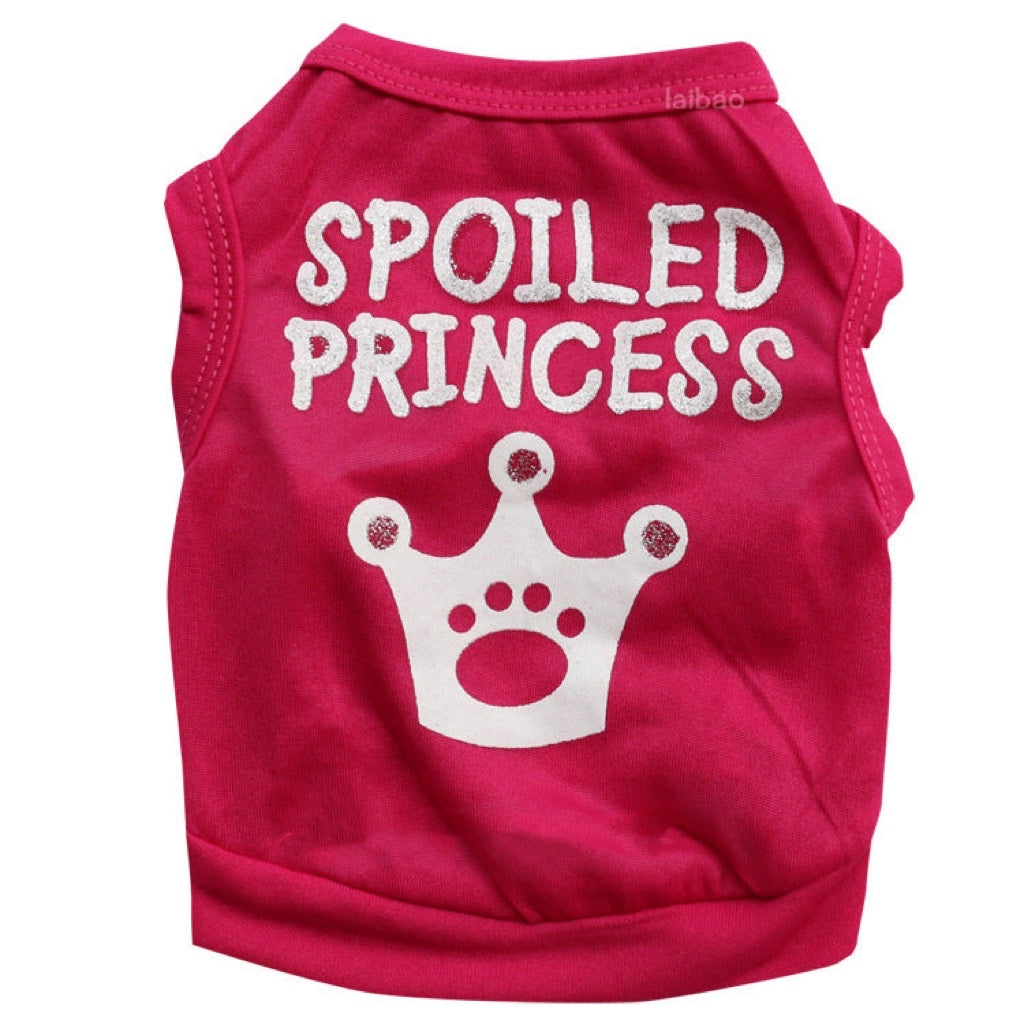 Princess Crown Printed Dog Vest