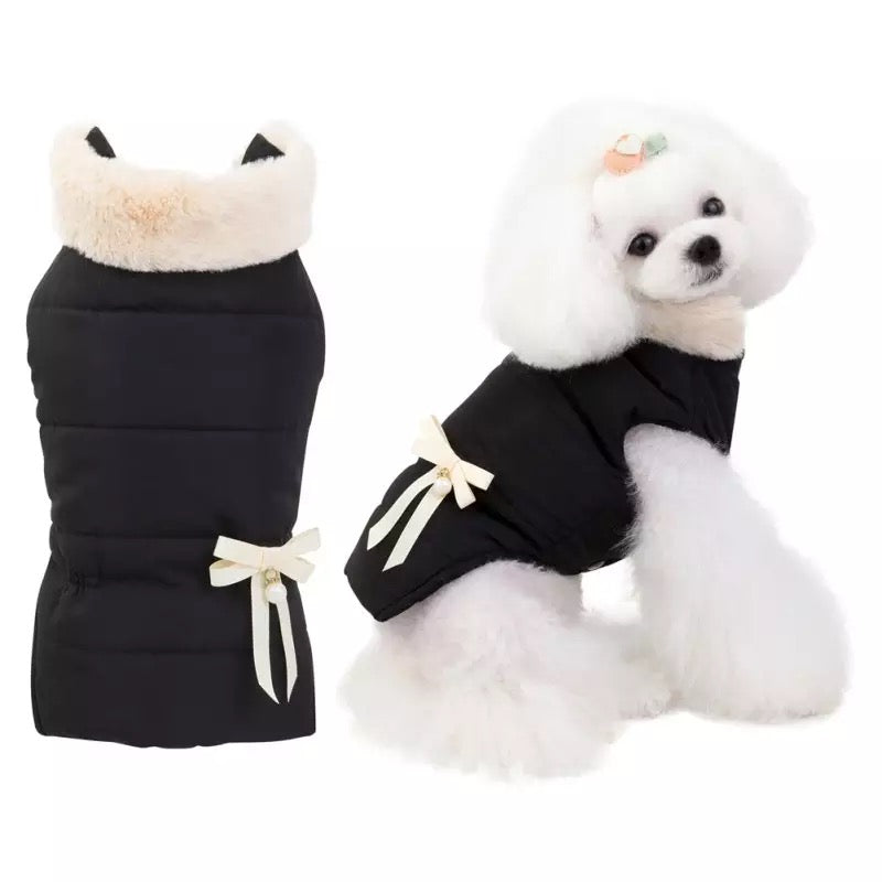 Bowknot Thicken Dog Jacket