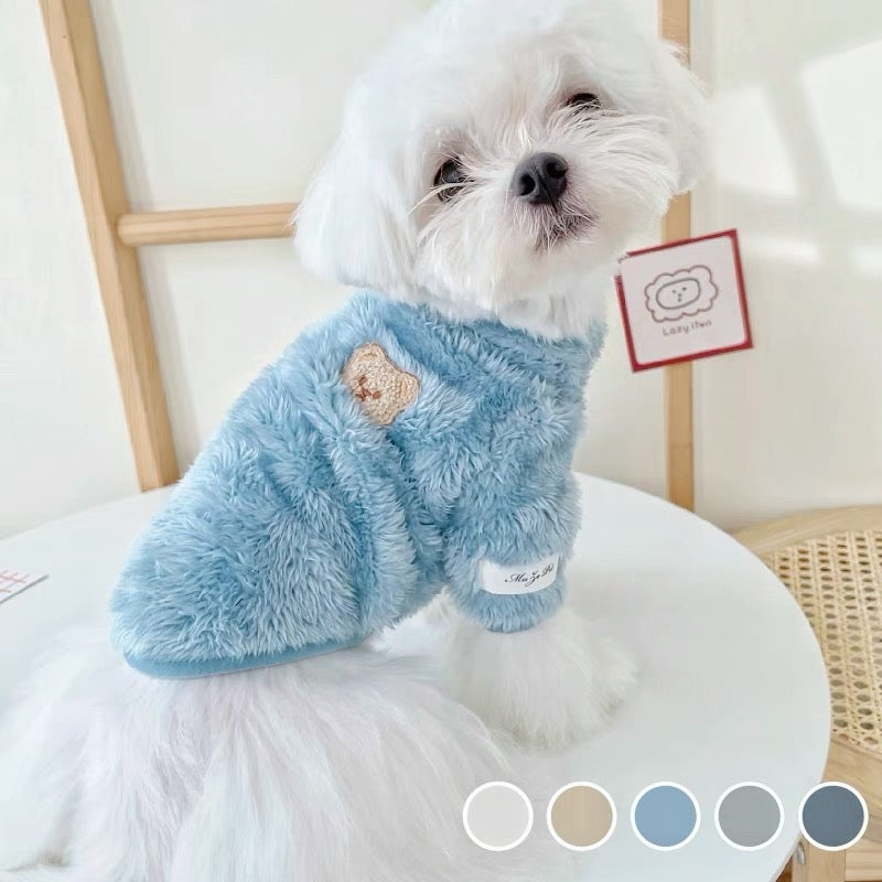 Soft Warm Bear Printed Dog Sweater