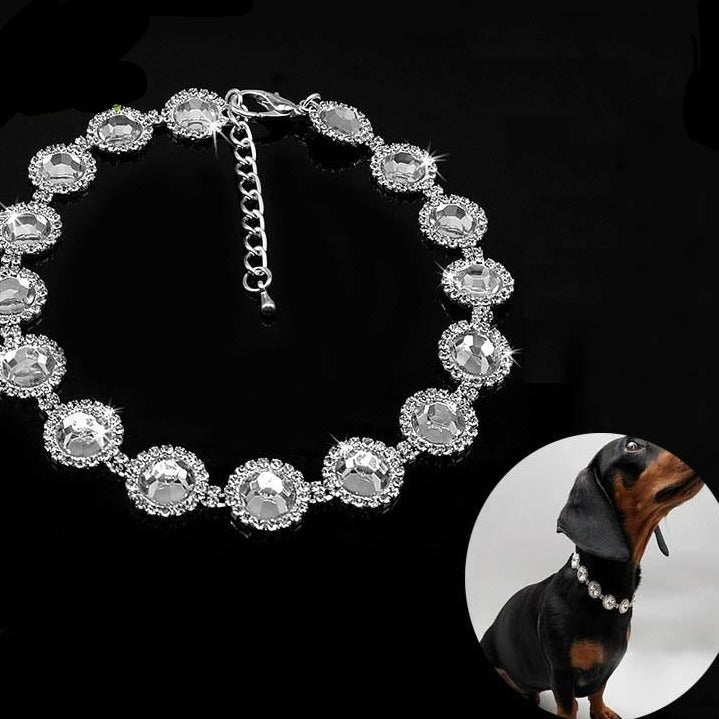 Crystal Rhinestone Dog Necklace