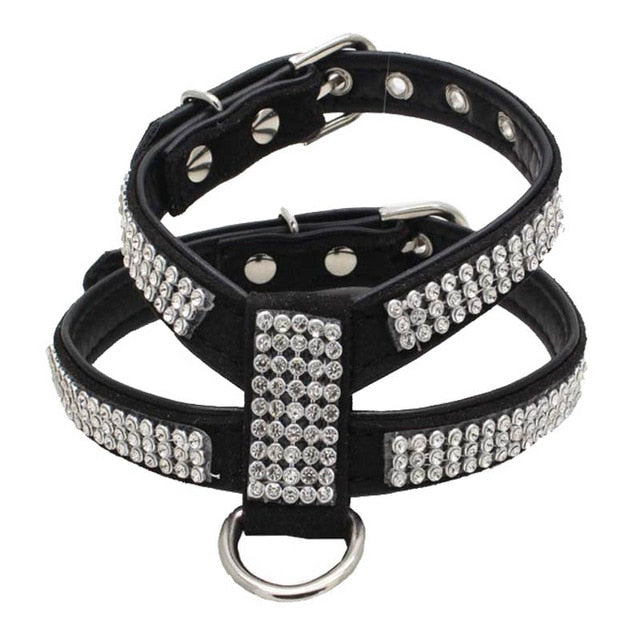 Rhinestone Adjustable Dog Harness