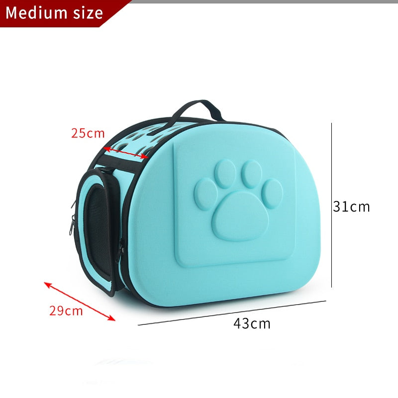 Paw Pattern Dog Cat Carrier Bag