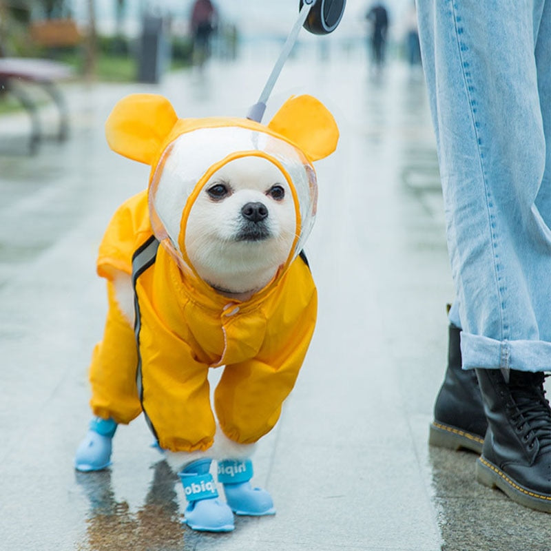 Hooded Raincoat&Shoes For Dogs