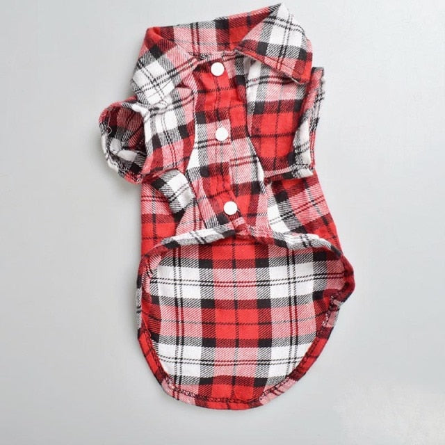 Plaid Pattern Clothes For Dogs