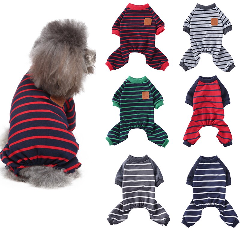 Striped Cotton Dog Clothes