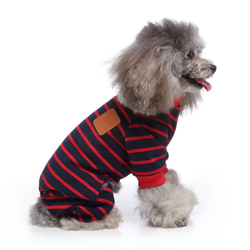 Striped Cotton Dog Clothes