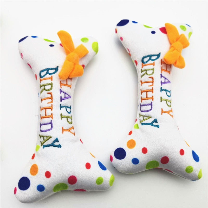 Birthday Cake Squeaky Dog Toys