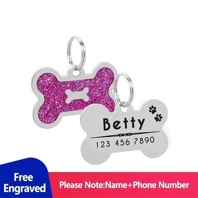 Bling Bone Personalized ID Dog Tags