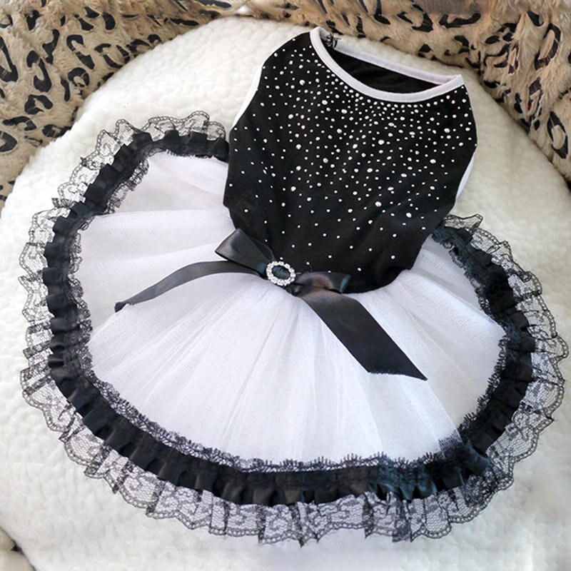 Lace Bowknot Design Puppy Dress