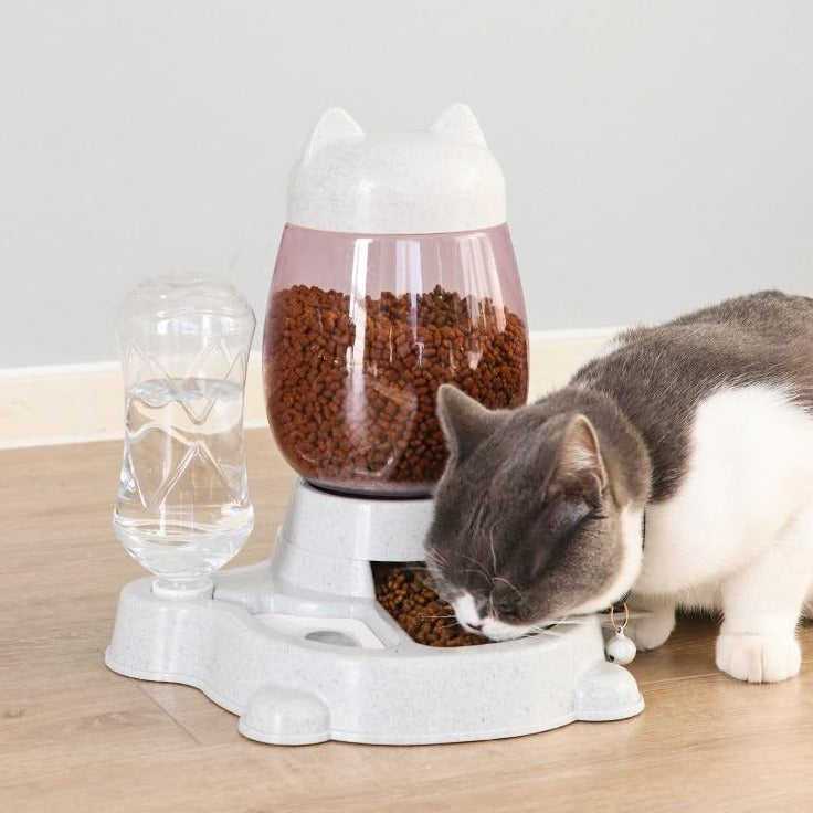 2.2L Dog Cat Water Dispenser & Food Container