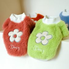 Flower Printed Fleece Dog Cat Clothes