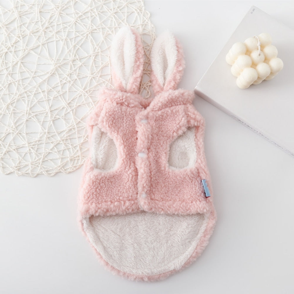 Rabbit Ears Fleece Puppy Hooded Coat