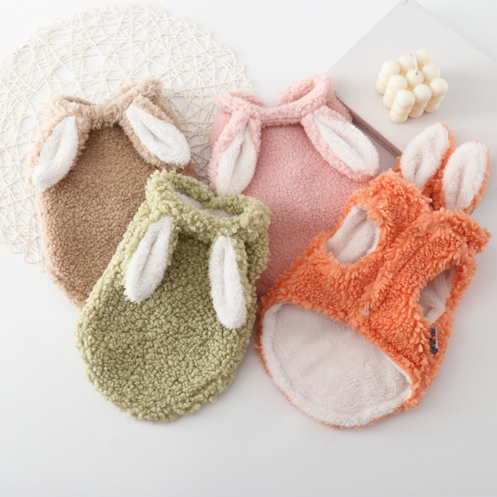 Rabbit Ears Fleece Puppy Hooded Coat