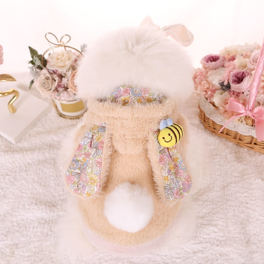 Fleece Rabbit Design Dog Cat Coat