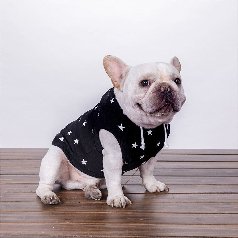 Star Printed Dog Hoodie